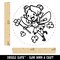 Clover Shamrock Fairy Pixie Saint Patricks Day Self-Inking Rubber Stamp for Stamping Crafting Planners